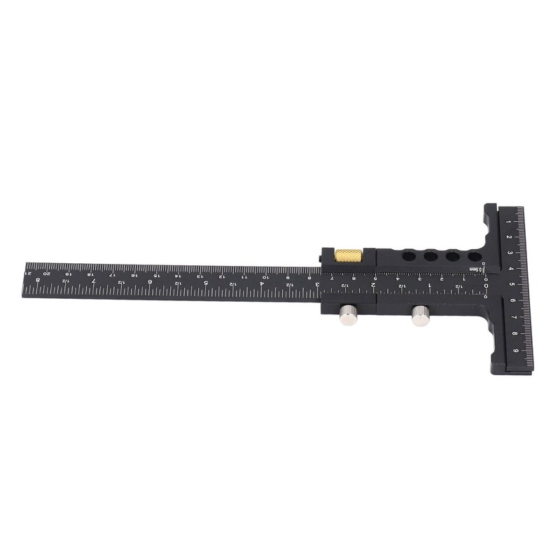 Woodworking Scriber Measuring Tool T Square Ruler Carpentry Multifunctional Aluminum