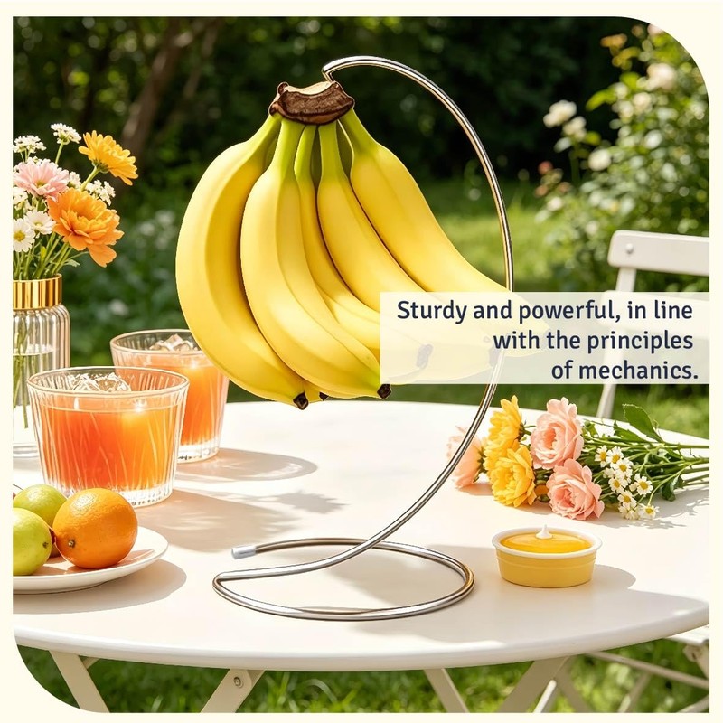 MEETOZ Banana Holder Stand, Modern Banana Hanger Hook, Banana Rack