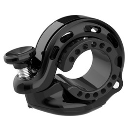 Air Tag Bicycle Bell Air Tag Holder with Bell for Bicycles, Anti-Theft, Integrated Cycle Bell, Aluminum Alloy, Waterproof, Black