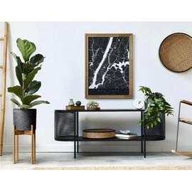 Fox & Fern Mid Century Modern Plant Stand - Tall Bamboo Planter Stand for Planters Up to 10 Inches Wide (NOT INCLUDED); Bamboo Pot Stand for Plants Indoor; 10 Inch Plant Stand & Floor Plant Stand