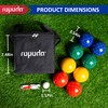 ropoda 90mm Bocce Ball Set with 8 Polyresin Balls, Pallino,