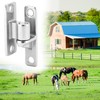 QWORK Farm Fence Gate Hinges, 4-Pieces 304 Stainless Steel Wall