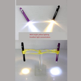YUYTE Pen Light with Pupil Gauge, LED Pen Light, Yellow Lighting, Concave Head, Aluminium Alloy, Medical Pen Light with Pupil Gauge, for Ear, Nose, Throat (Purple)