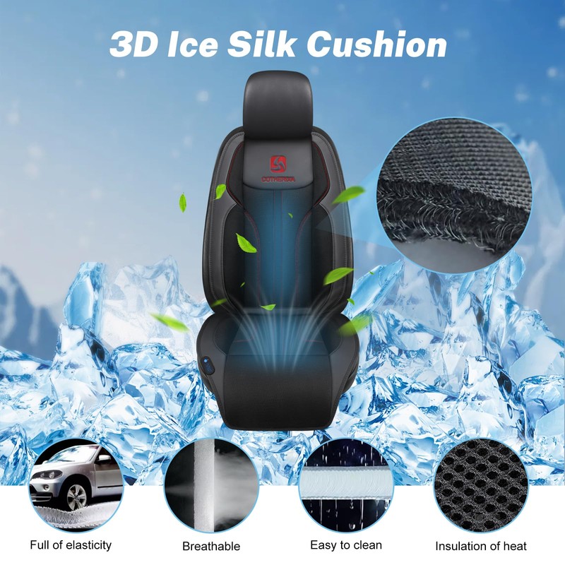 COTHERIXA Cooling Car Seat Cushion Front Seat,12V&24V Cooling Seat Cover