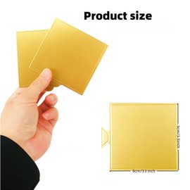 50pcs 3.54x3.3inch Mousse Cupcake Square Base Paper Cupcake