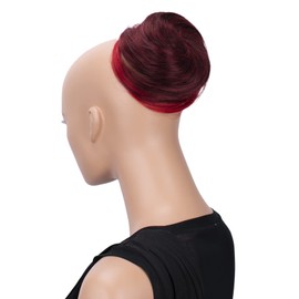CAISHA Bun Hairpiece Ponytail Hepburn-Bun Scrunchie Updo Red Mix DC20