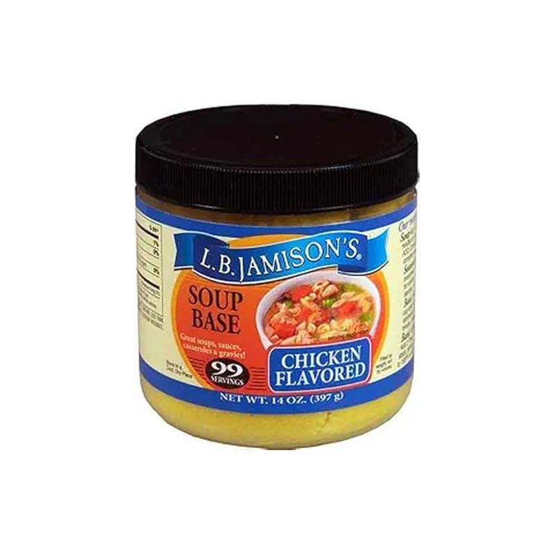 L.B. Jamison's Chicken Flavored Soup Base, 2-Pack 14 oz. Jars