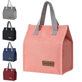 Lunch Bag for Women Men, Reusable Insulated Lunch Bag Adults Leak-Proof Cool Bag Lunch Box Container Cooler Bag for Kids Girls Boys, Thermal Lunch Box for Work School Picnic Travel (Pink)