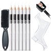 NewBang 8 Piece White Barber Pencil Set - Edge Hairline