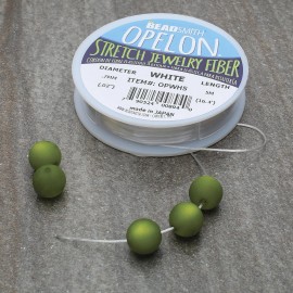 The Beadsmith 5 Meter White Stretch Jewelry Cord 0.7mm Flexible Beading String for Crafts