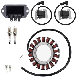 237878-S 15/20 Amp Stator Kit Ignition Coil Kit with Voltage Regulator Spark Plug Compatible with Kohler CV22S CH18 CH20 CH22 CV18 CV19 CV20 CV22 K181 K482 K241 Replace# 24 584 45-S, 4140309