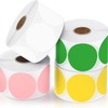 JADENS 2 Inch Round Direct Thermal Sticker Label, Self-Adhesive &