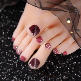 Foot Fashion 24PCS Finished Nail Art Beautiful and Nice Shell Nail