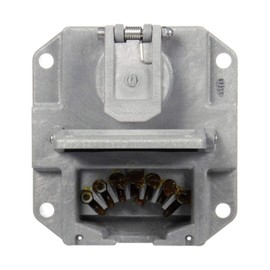 Truck-Lite 50805 Surface Mount Nose Box (50 Series, 7 Solid Pin, Grey Polycarbonate, Surface Mount, Nose Box)