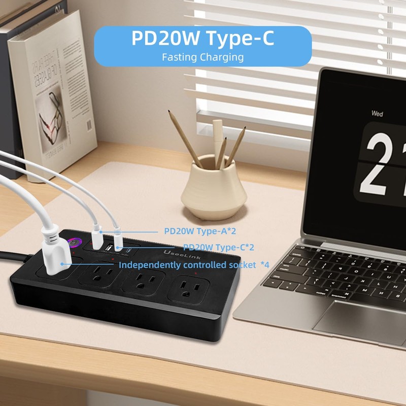 UseeLink ZigBee Smart Power Strip Plug,ETL Certified,ZigBee Hub Required,Compatible with