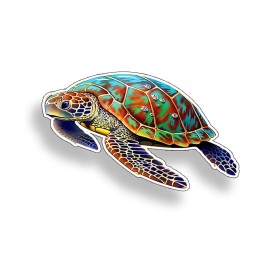 real sticky Sea Turtle Sticker Colorful Laptop Cup Cooler Car Vehicle Window Bumper Decal