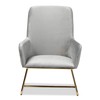 Baxton Studio Chairs, Grey/Gold