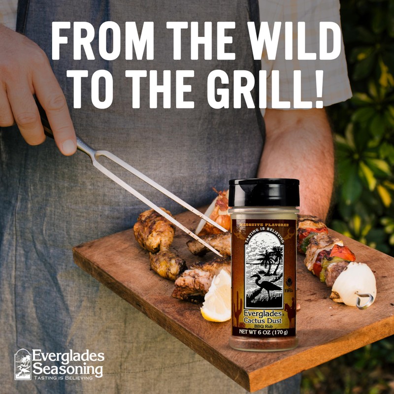 Everglades Cactus Dust BBQ Rub Seasoning - Mesquite Flavored, Gluten