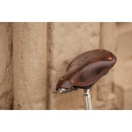 Gusti Bernard H. Women's and Men's Saddle Bicycle Leather Saddle City Bike Vintage Retro Genuine Leather Brown