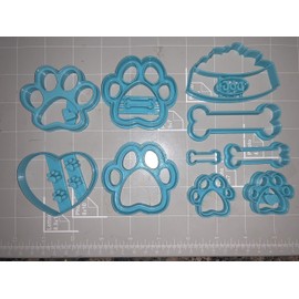 Dog Bone and Paw Limited Edition Cookie Cutter Set of 10