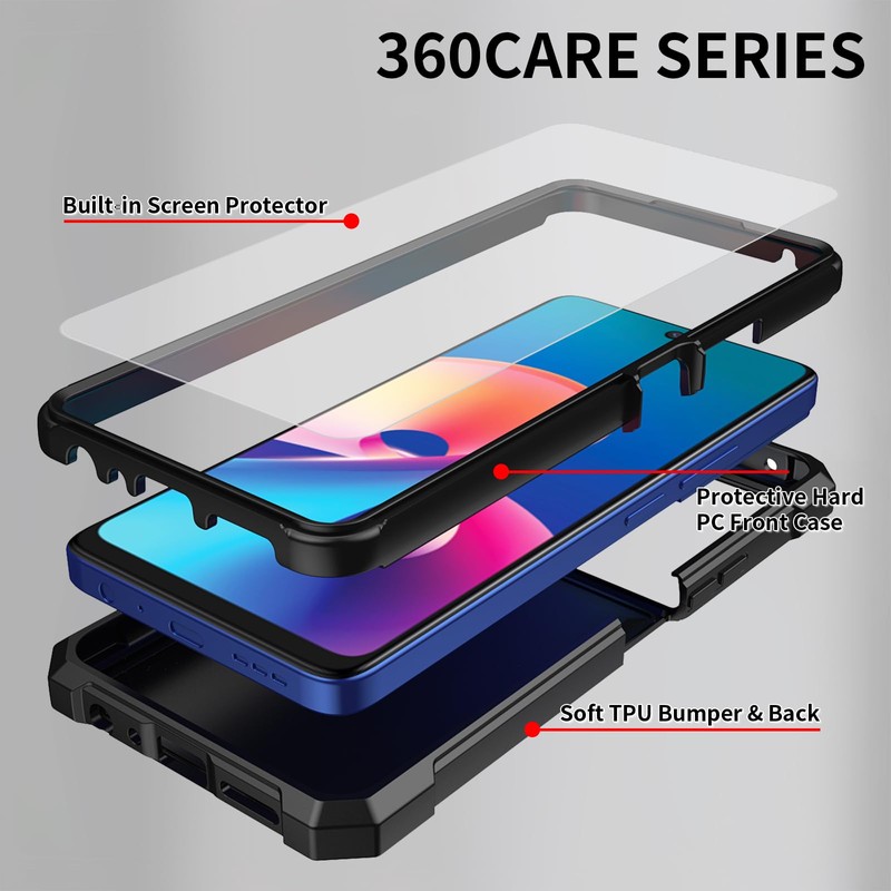 for TCL 50 XE Case,Heavy Duty Dual Layer Slim Shockproof
