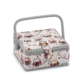 Hobby Gift Small Sewing Storage Box, Hoot, 20 x 20 x 11cm