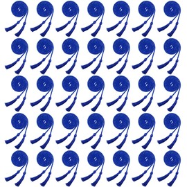 Conagel 35 Pieces Graduation Honor Cord Rayon Braided Cords Yard Honor Cord with Tassels Bulk for Bachelor Gown Decoration Graduates Photography (Dark Blue)