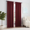 ECLIPSE Solid Thermapanel Modern Room Darkening Rod Pocket Window Curtain
