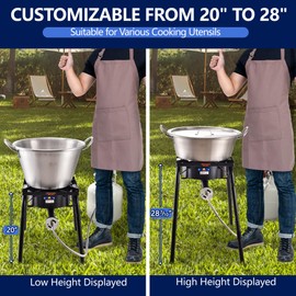 ARC 200,000BTU Propane Outdoor Burner Camp Stove Gas Burner,with Removable Legs,Ideal for Woks, Skillets and Pots