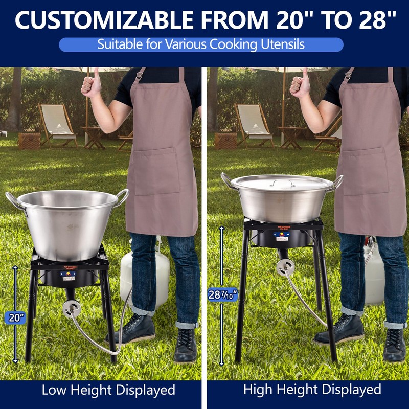 ARC 200,000BTU Propane Outdoor Burner Camp Stove Gas Burner,with Removable