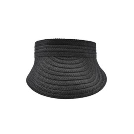 ADORN Visera para Mujer, con Banda Absorbente para Sudor, Cómoda y Ajustable con Cierre de Cordón. (Negro 2)