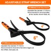 Toolwiz Rubber Strap Wrench Set, 2pcs for Pipes Below 6''