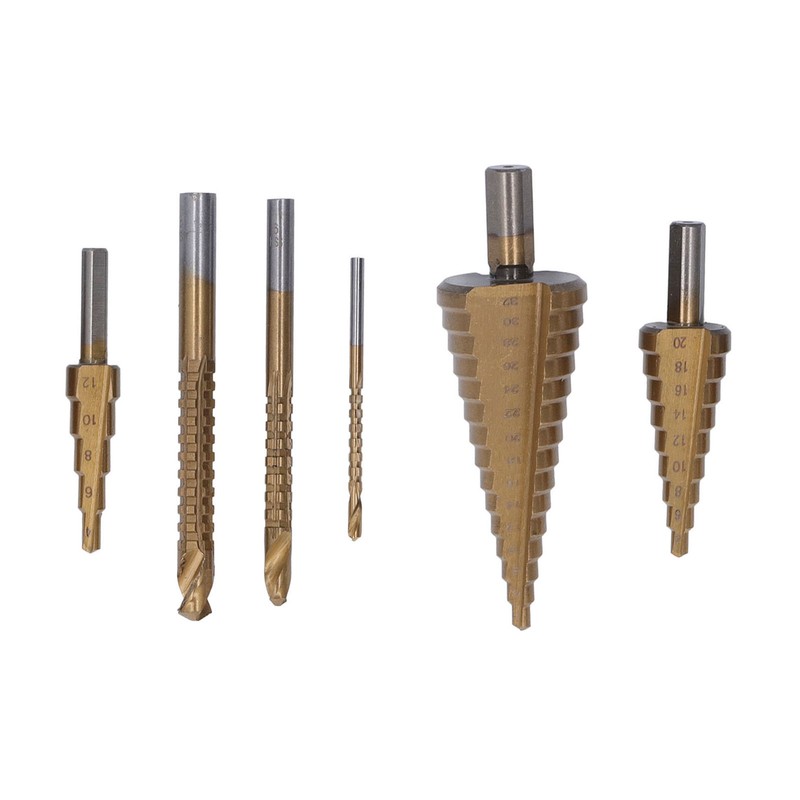 Step Drill Bit Set Universal Triangle Shank HSS High Hardness