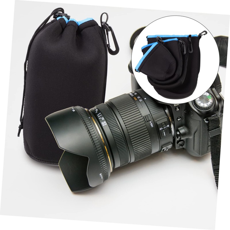 Gadpiparty 4pcs Neoprene Camera Lens Case Pouch Bag Storage for
