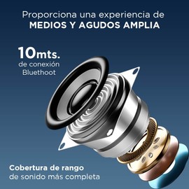 JH HOKINS - Audifonos Deportivos Inalámbricos, Bluetooth 5.2 con Banda para el Cuello, Audifonos con microfono, contra Agua IPX5, 8-10 Horas de Reproducción, Base Magnética, Control de Botones
