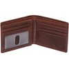 Mancini Buffalo RFID Secure Center Wing Billfold, Brown