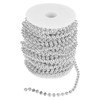 25m/82ft Beads Chain Roll Electroplating Faux Pearl Wire Garland String