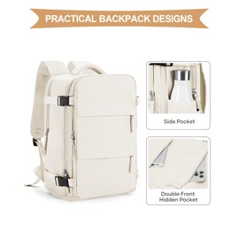 SZLX Ryanair Large Travel Backpack Women's Hand Luggage 40 x 20 x 25 Backpack Easyjet Cabin Bag 45 x 36 x 20 Backpack Waterproof Laptop Business Men's Travel Backpack Hand Luggage Aeroplane with Shoe