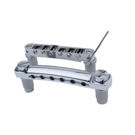 Guyker Guitar Tune-O-Matic Bridge and Stop Bar Tailpiece Combo with Anchors and Studs Replacement Compatible with LP SG EPI 6 String Electric Guitar Chrome