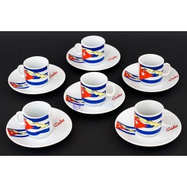 unbranded Cuban Espresso coffee cup set 12 pc cup saucer Taza  Cuba Cafe cubano