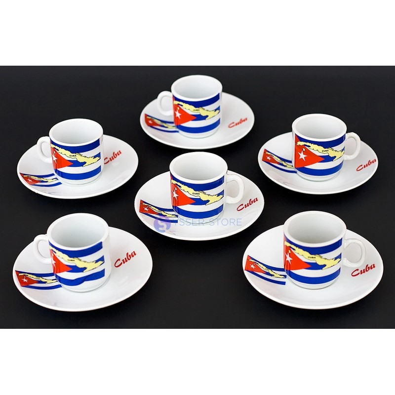 unbranded Cuban Espresso coffee cup set 12 pc cup saucer