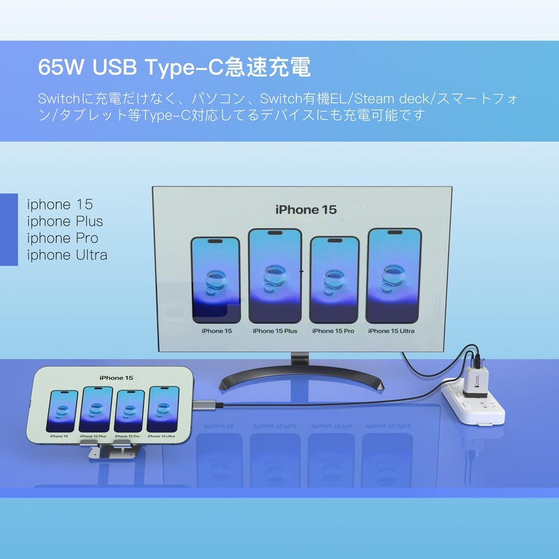 [Innovative Version with GaN / Compact Size] TreasLin CD0303-B-65W Multi-Function