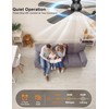 Ohniyou Ceiling Fans with Lights, 52 Inch Low Profile Ceiling