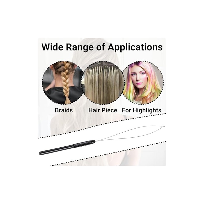 6Pcs Hair Extension Loop Threader, Bead Threader, Precise Threading |
