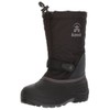 Kamik Girl's Waterbug5 Snow Boot, Black/Charcoal, 4 Medium US Big
