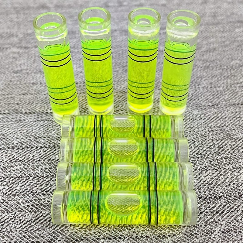YMGBHNKJLS 8 Pieces Mini Cylindrical Level Small Horizontal Bubble Levels