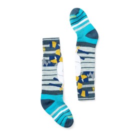 Smartwool Unisex Kids Full Cushion Yeti Pattern Over The Calf Socks (Toddler/Little Kid/Big Kid) Twilight Blue Medium