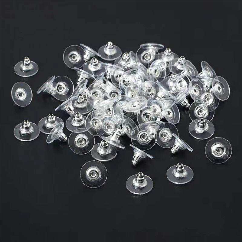 Bullet Clutch Earring Backs for Studs, Pad Rubber Earring Stoppers,