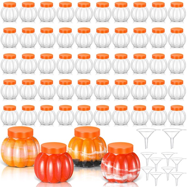 Hsei 40 Pcs 2 oz/ 60ml Plastic Pumpkin Jar with