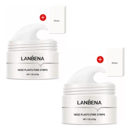 Kit Lanbena Cremas 120 Tiras Elimina Puntos Negros Limpia Poros